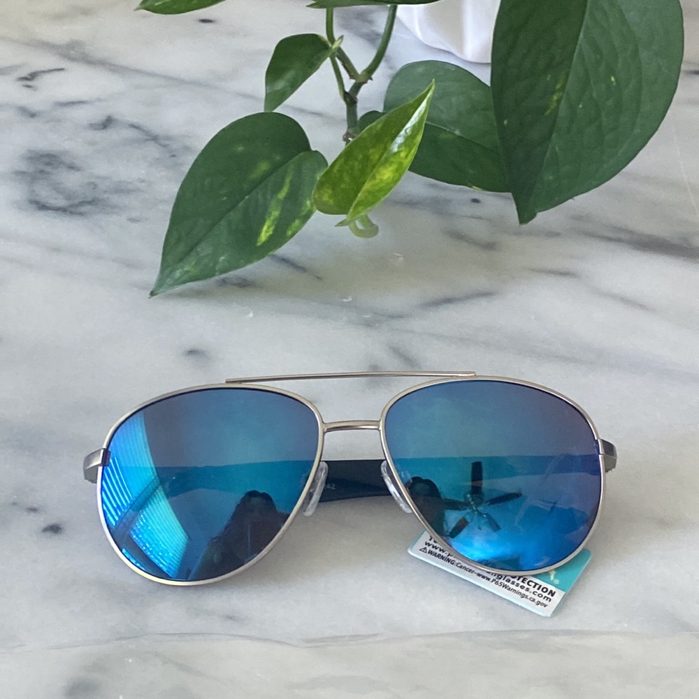 Piranha 100% UVA/UVB Protection sunglasses - Blue Mirrored aviators